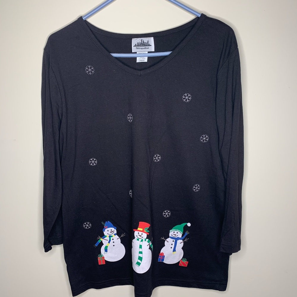 Snowman t-shirt size large